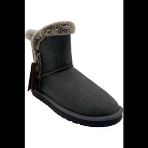 Lamo Women's Faux-Fur Lined Mini Winter Boot Vera Charcoal - Medium